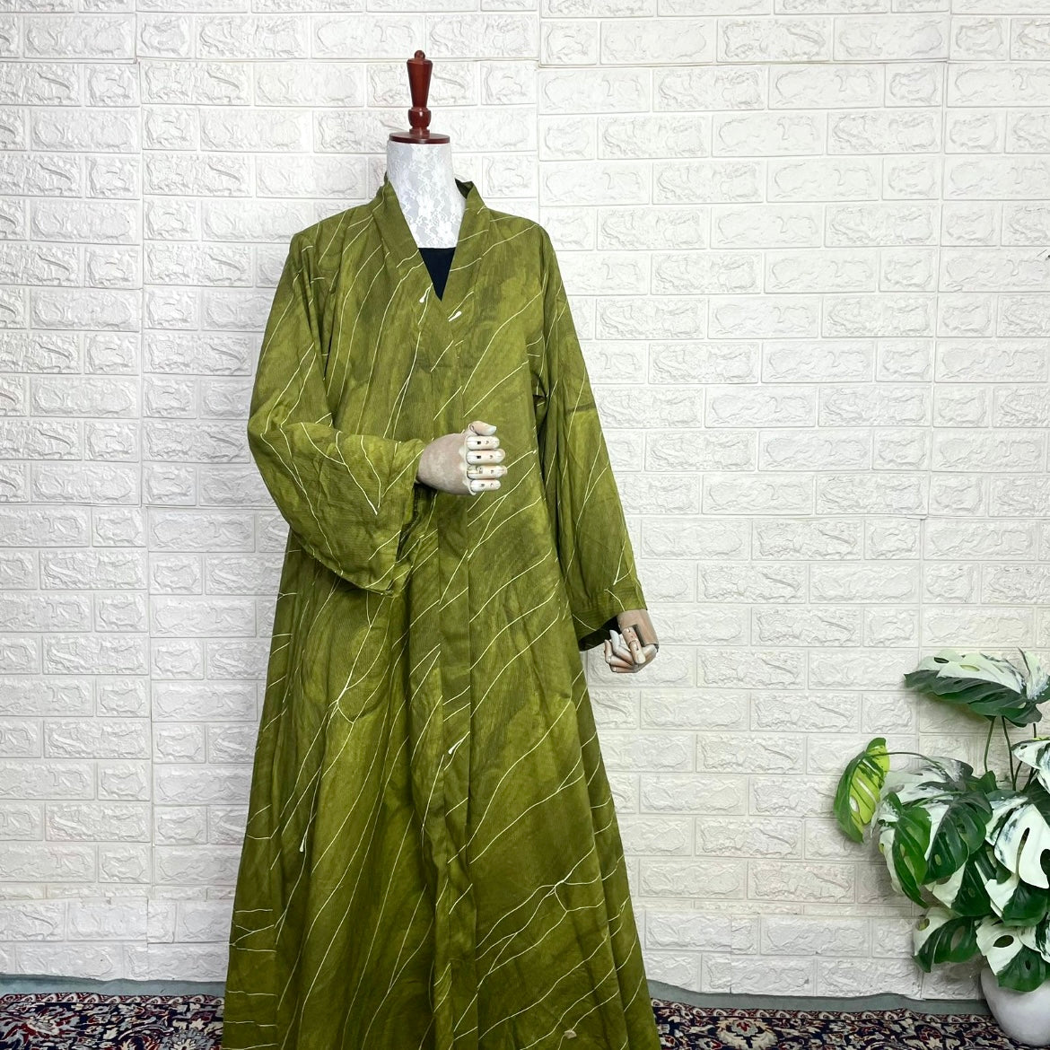 Twill Rayon Front Open Abaya