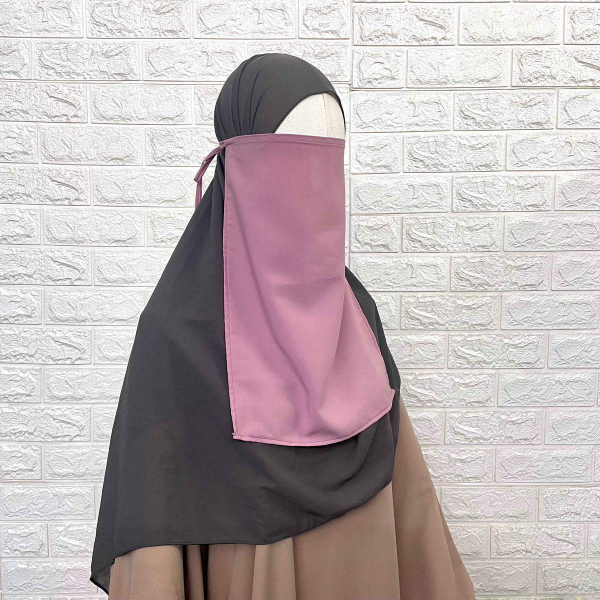 Pastel Pink Half Niqab