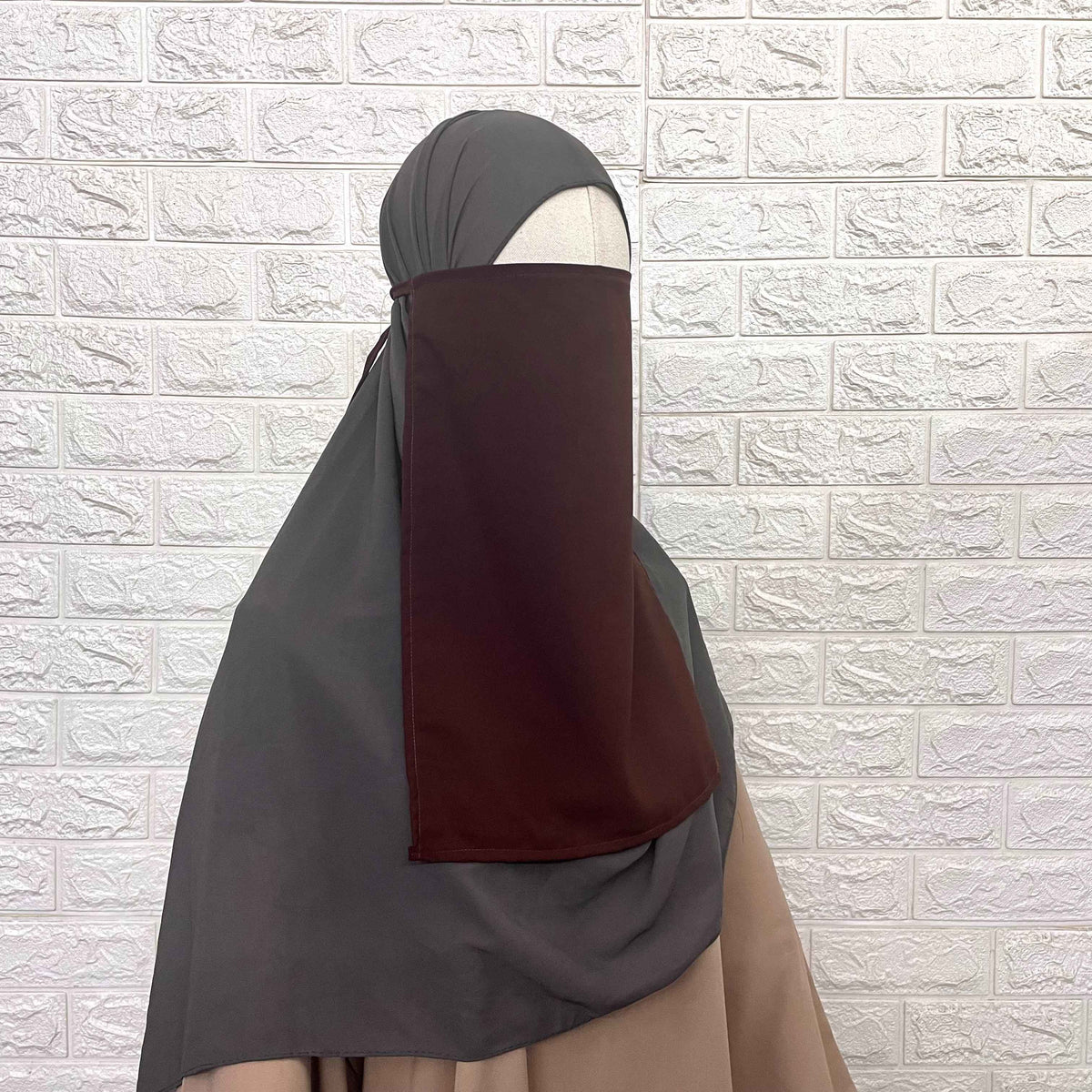 Brown Half Niqab