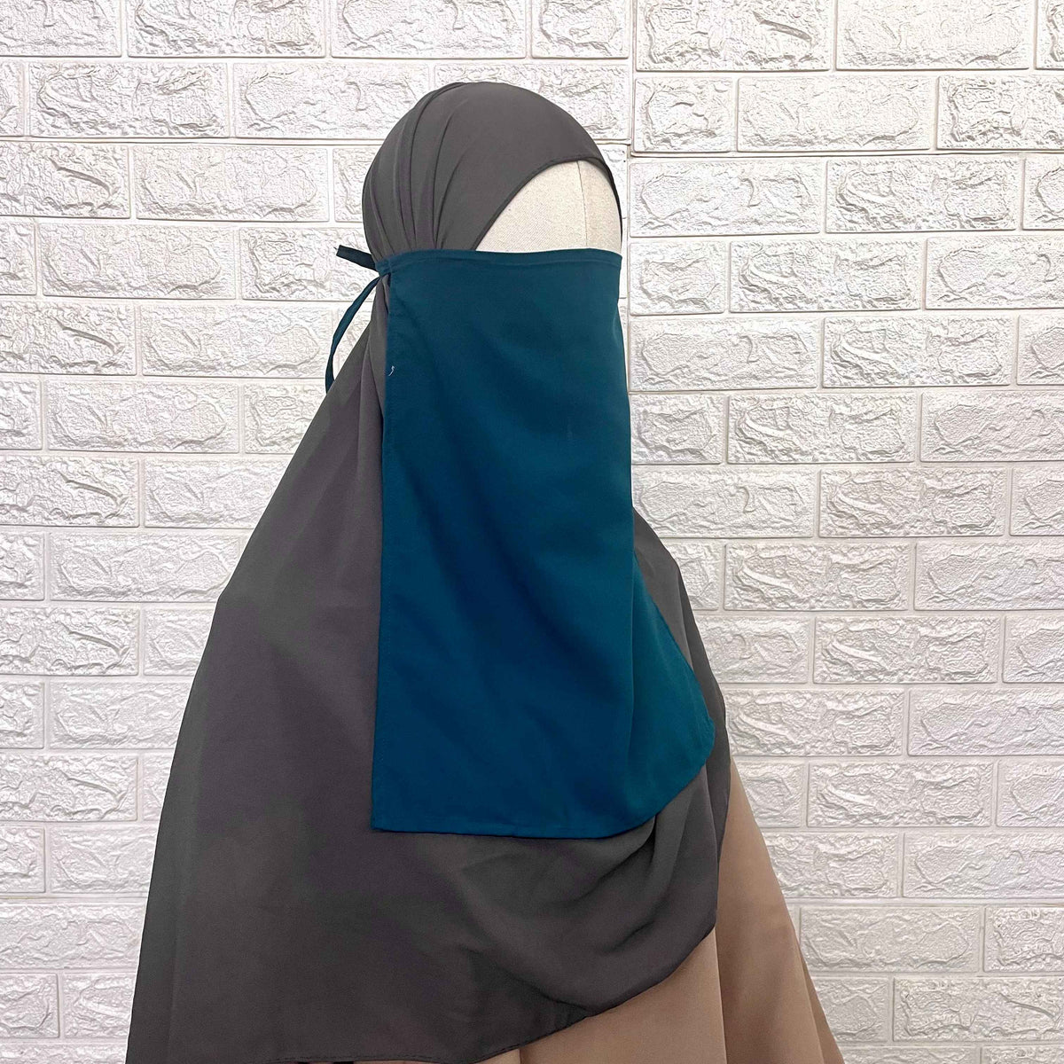 Crystal Blue Half Niqab