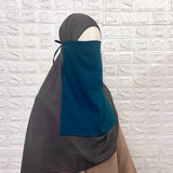 Crystal Blue Half Niqab