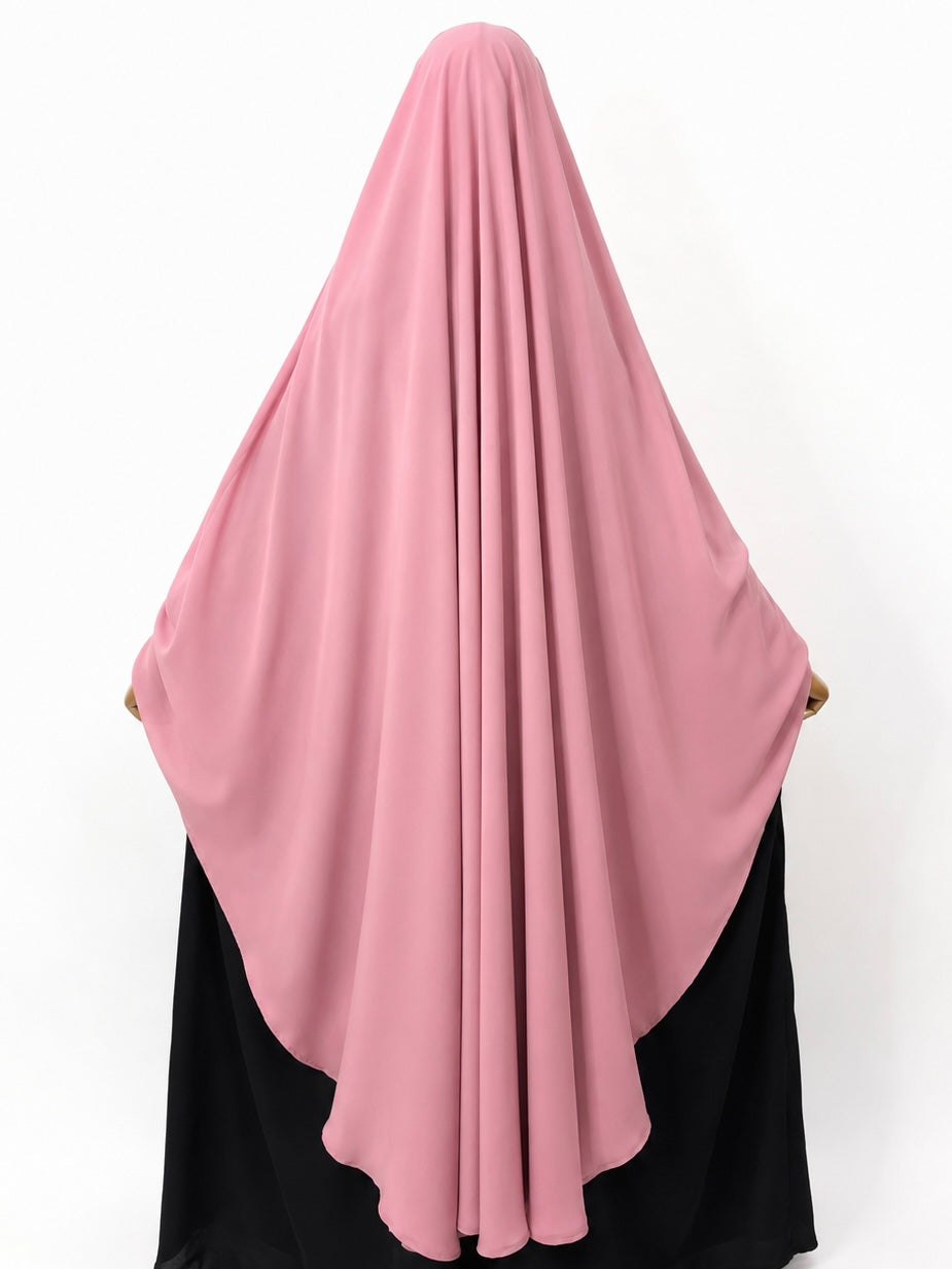 Pastel Pink Awrah Khimar With Flap