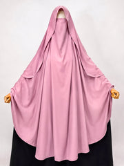 Pastel Pink Awrah Khimar With Flap