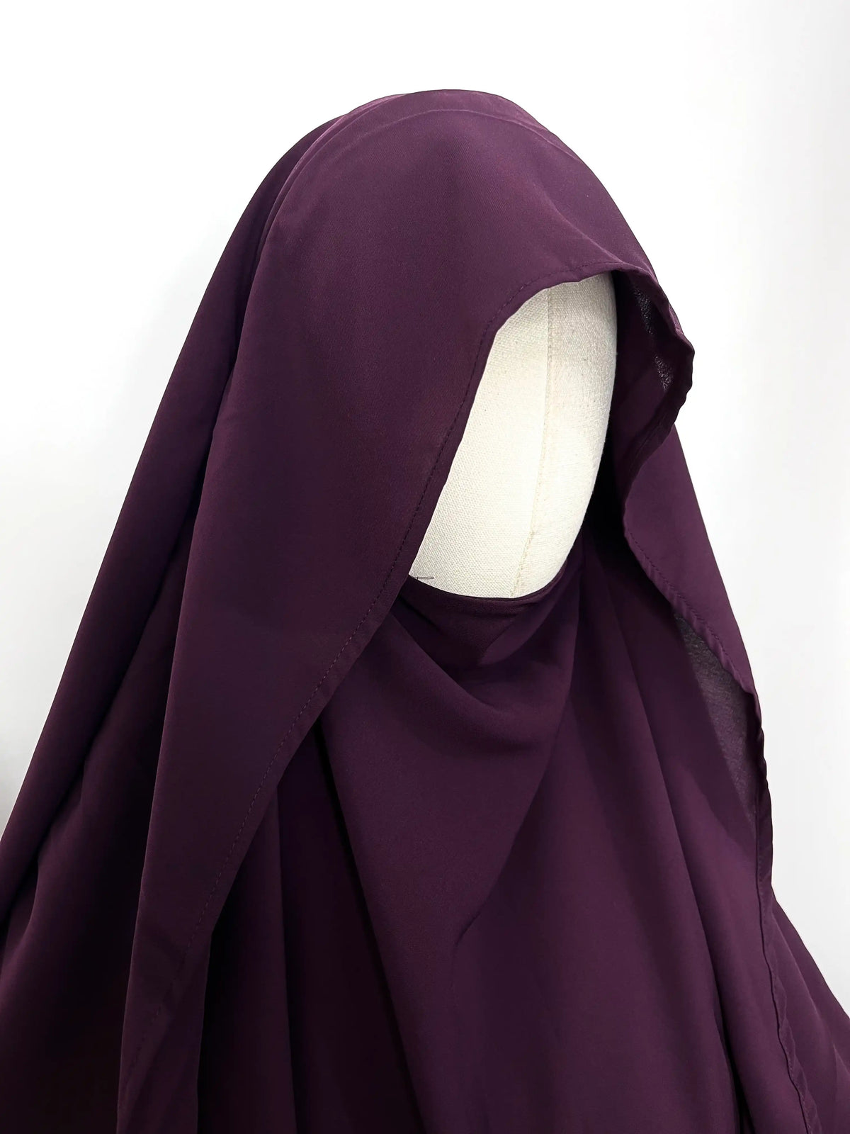 Plum Awrah Khimar With Flap