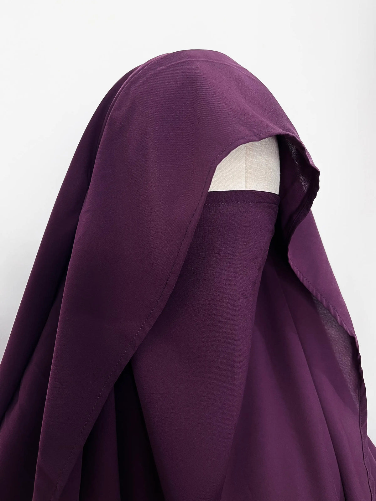 Plum Awrah Khimar With Flap