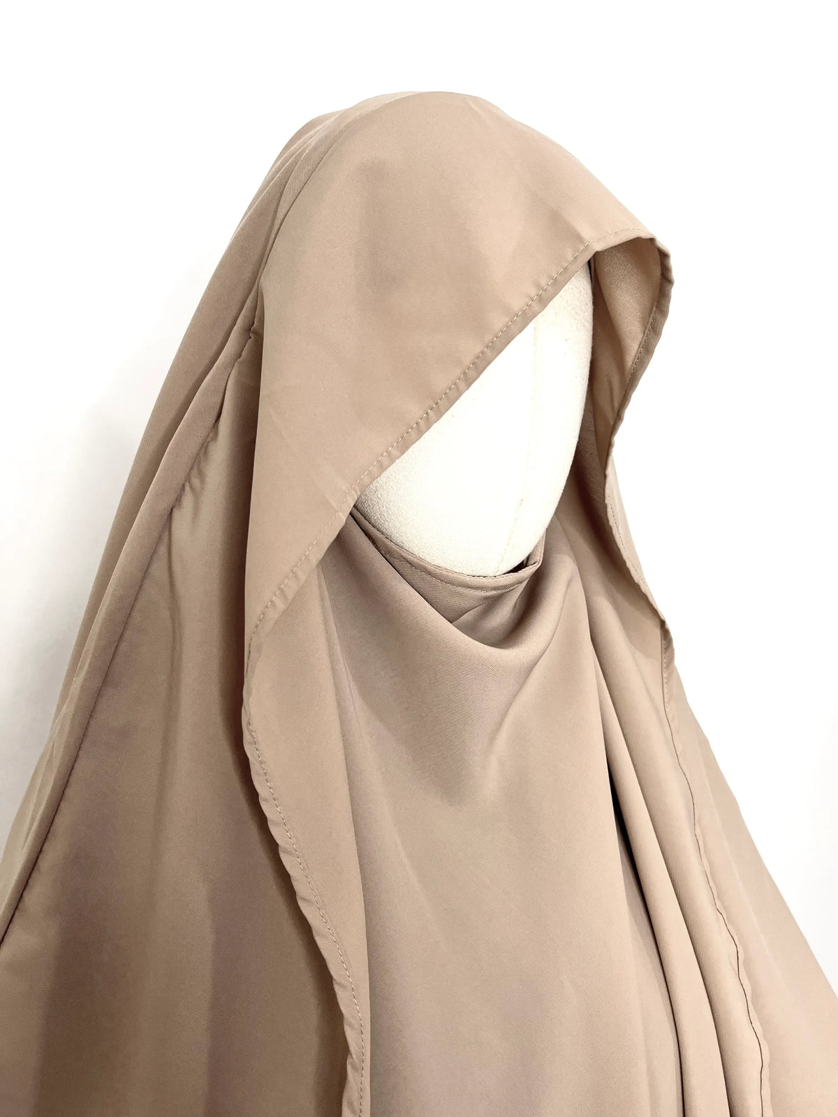 Beige Awrah Khimar With Flap