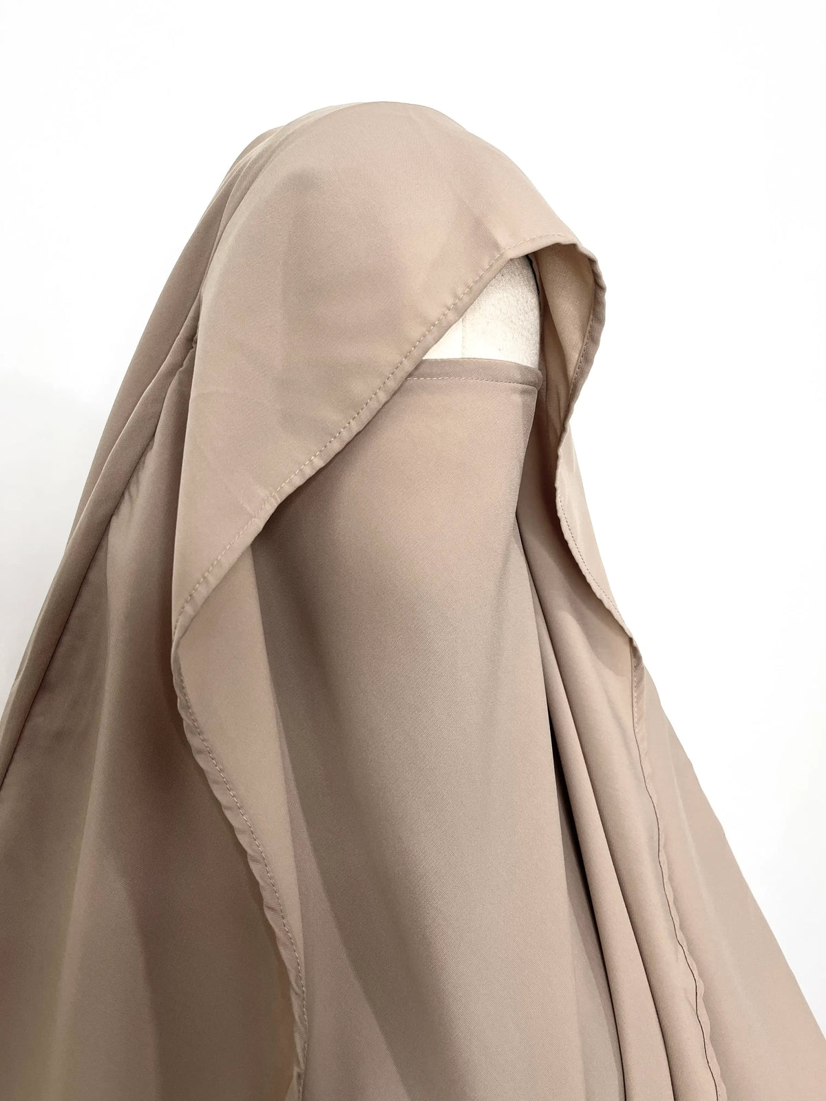 Beige Awrah Khimar With Flap