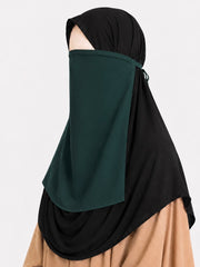 Hunter Green Half Niqab
