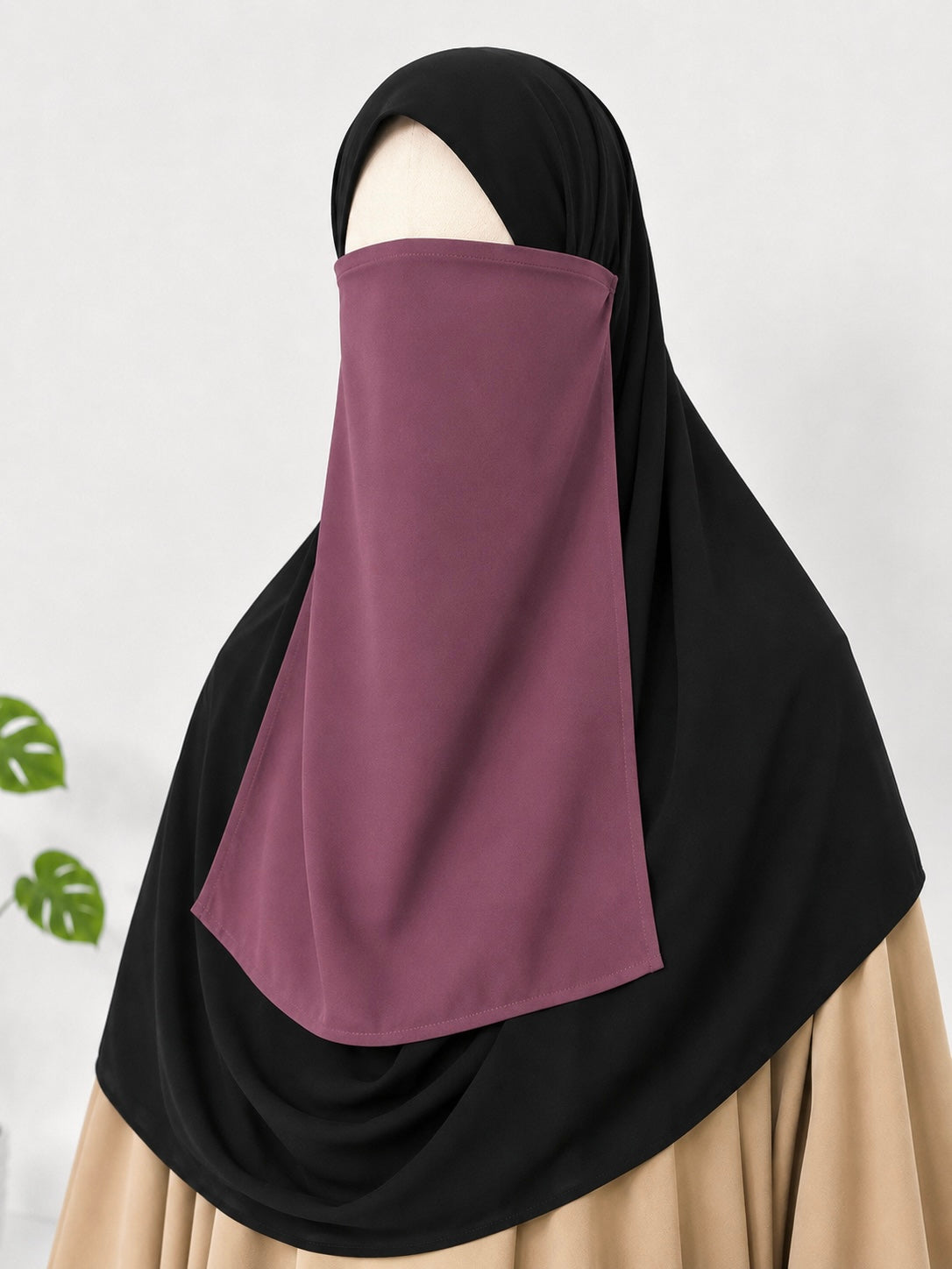 Dusty Mauve Half Niqab
