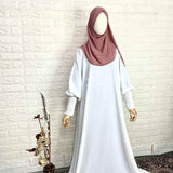 Basic Abaya With Smocked Sleeves