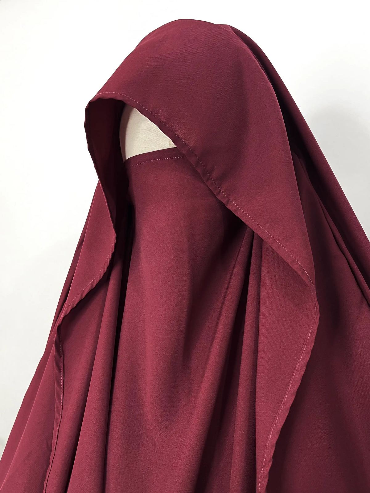 Maroon Awrah Khimar With Flap