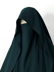 Hunter Green Awrah Khimar With Flap