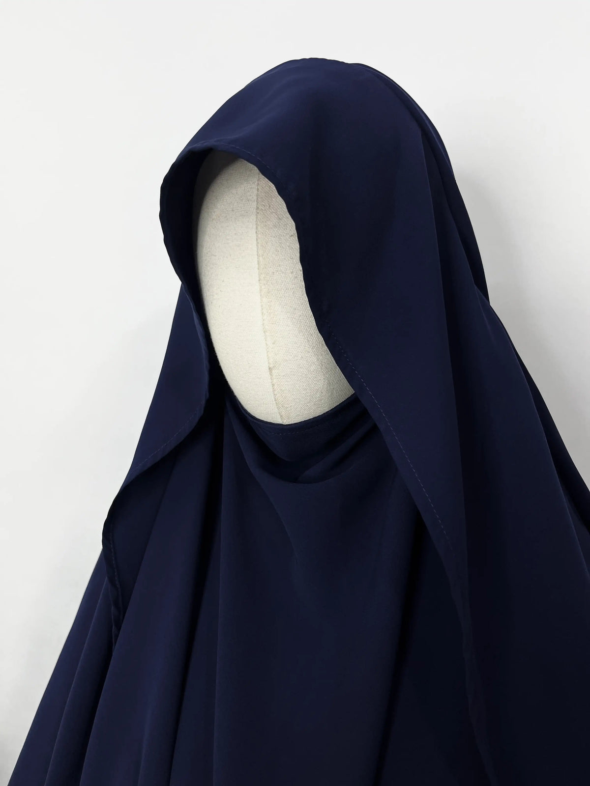 Navy Blue Awrah Khimar With Flap