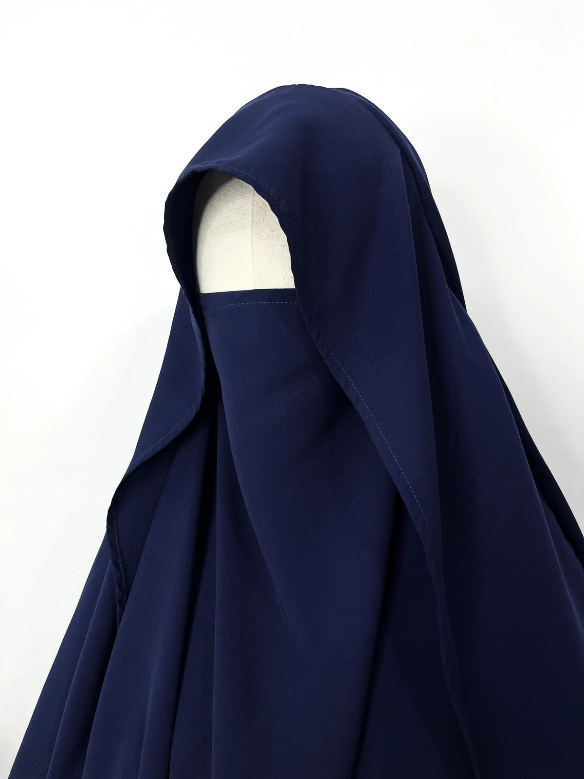 Navy Blue Awrah Khimar With Flap