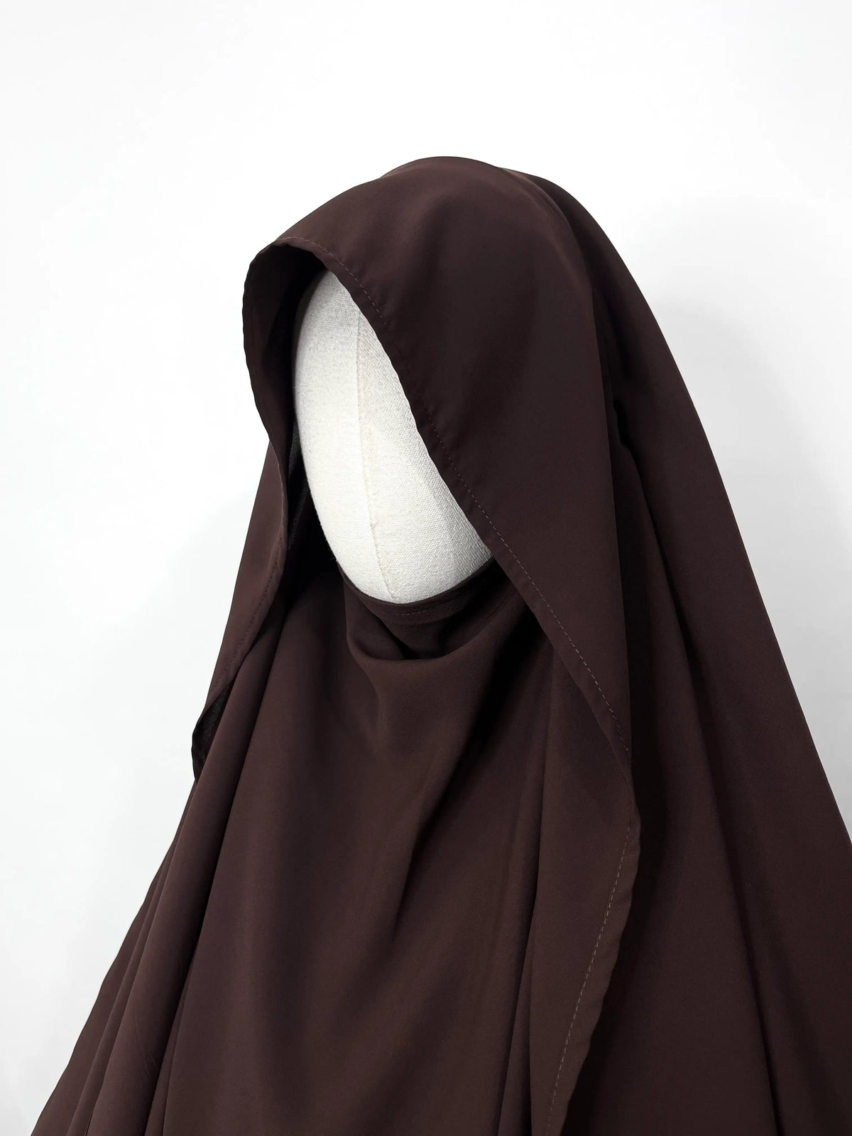 Brown Awrah Khimar With Flap