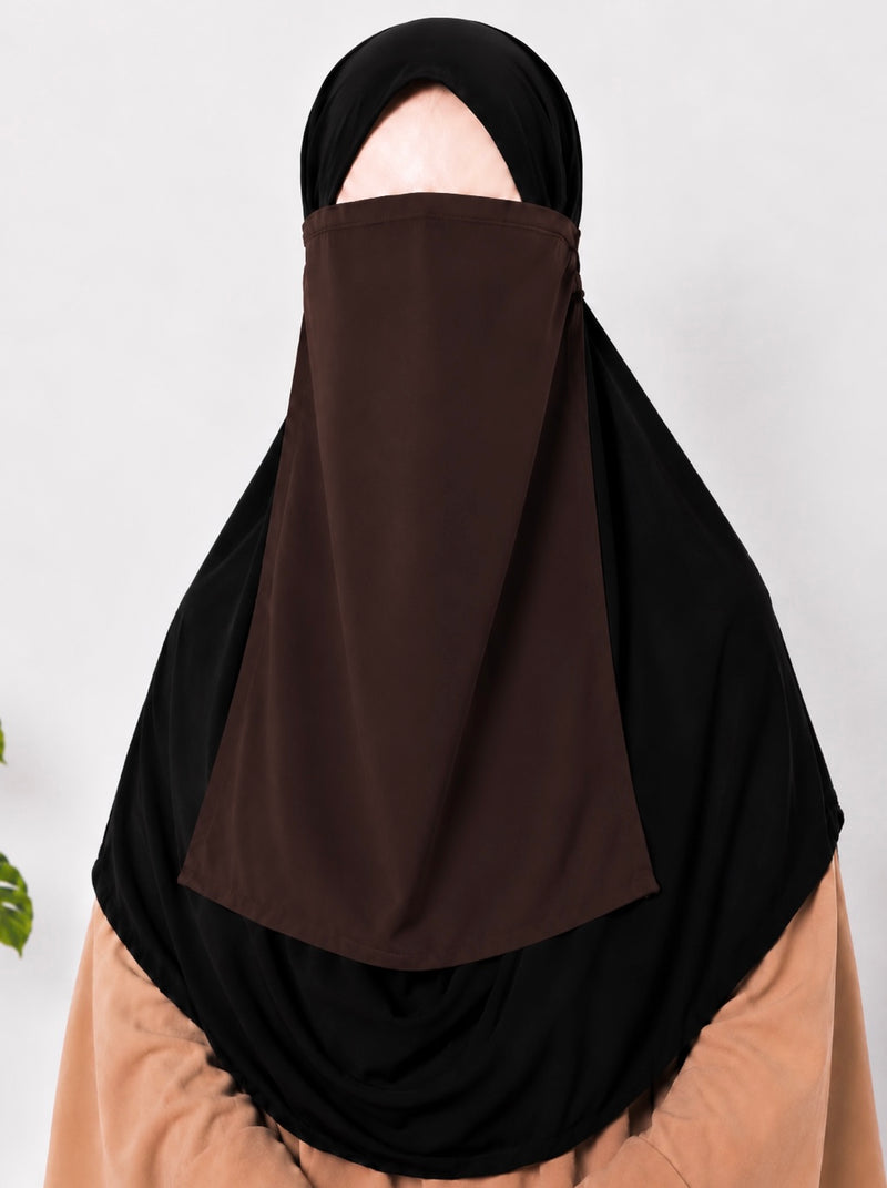 Brown Half Niqab