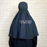 Solid Black Kids Khimar