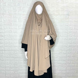 Beige Round Khimar