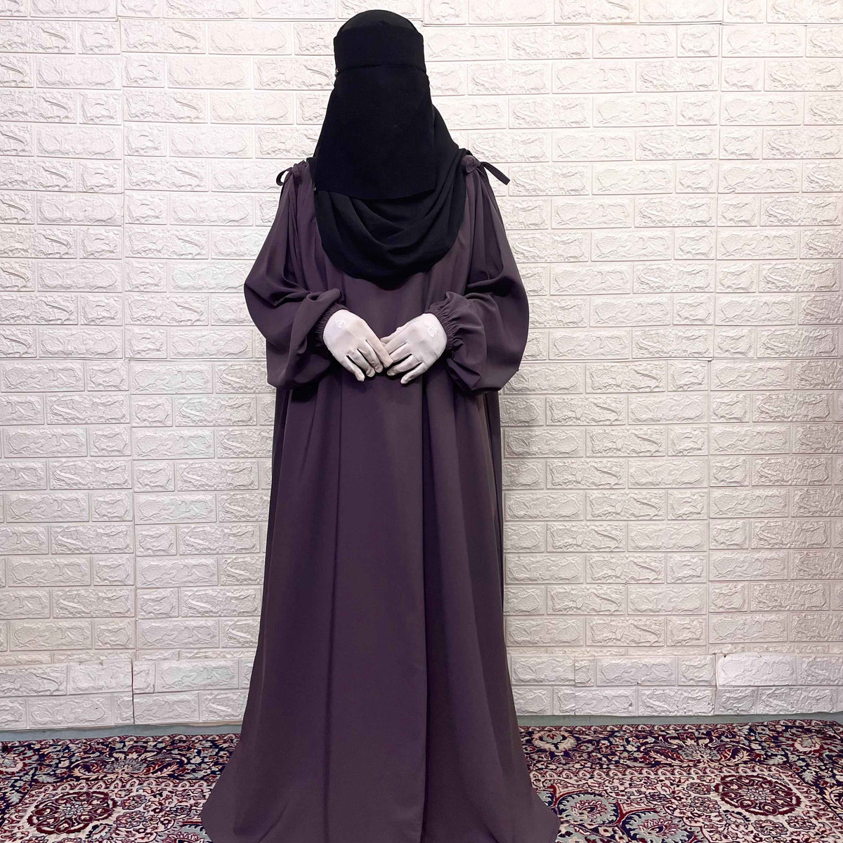 Lavender IQRA String Abaya