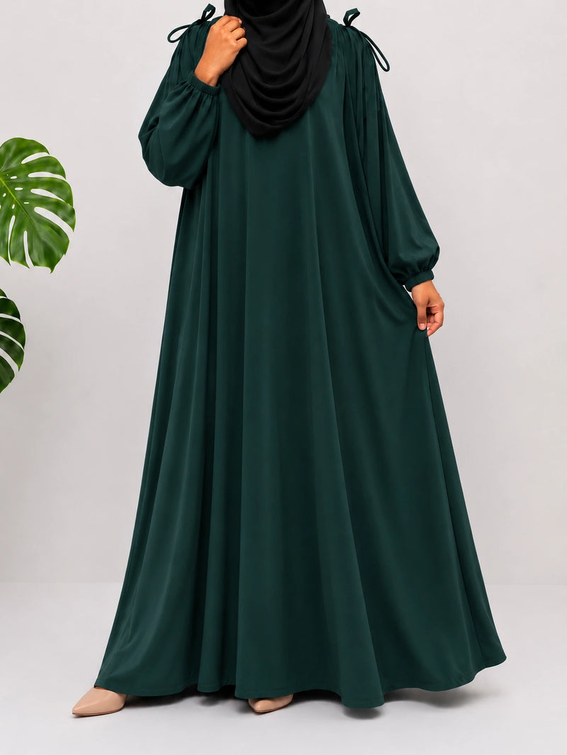 Hunter Green IQRA String Abaya
