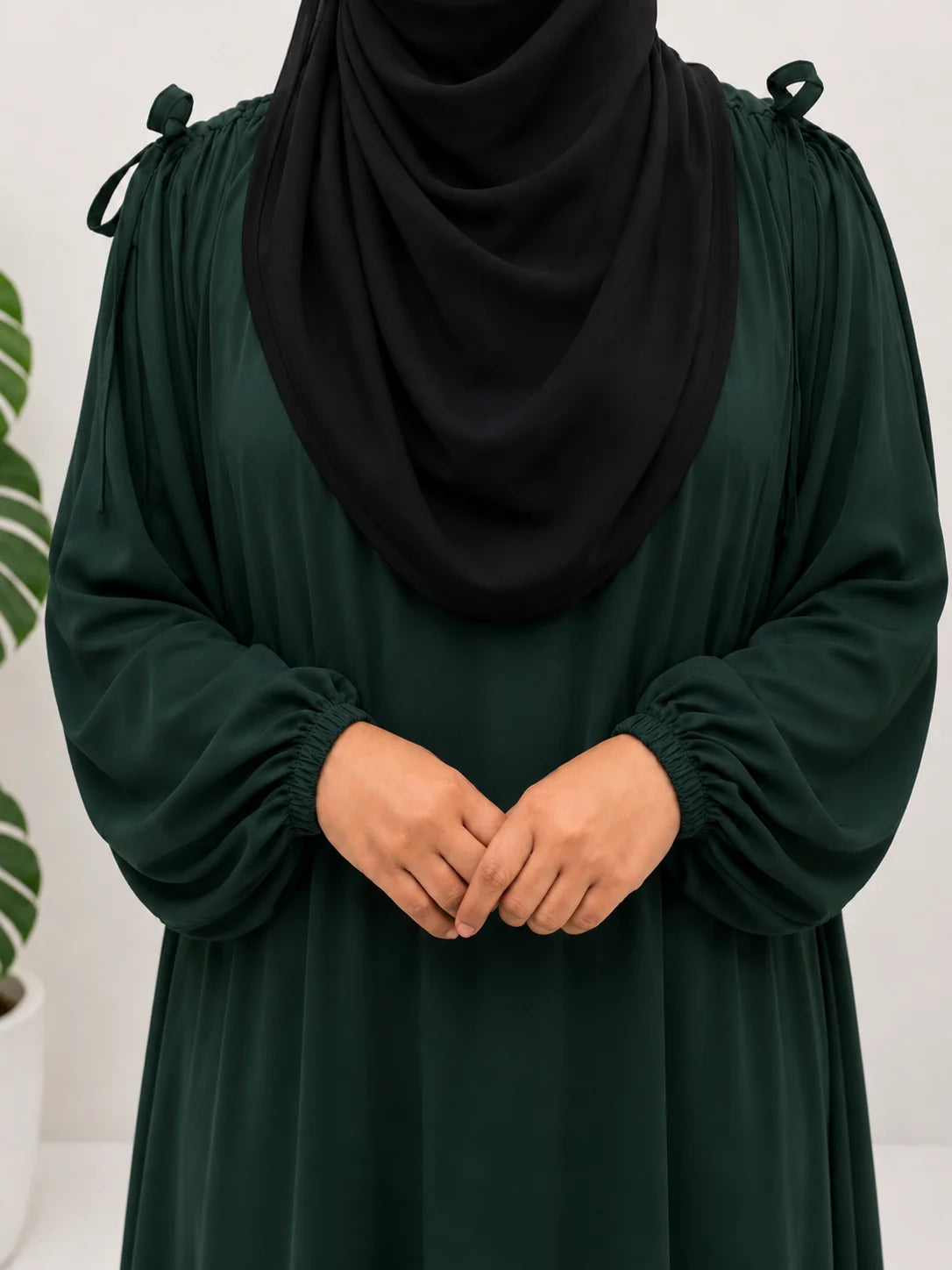 Hunter Green IQRA String Abaya
