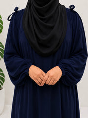 Navy Blue IQRA String Abaya