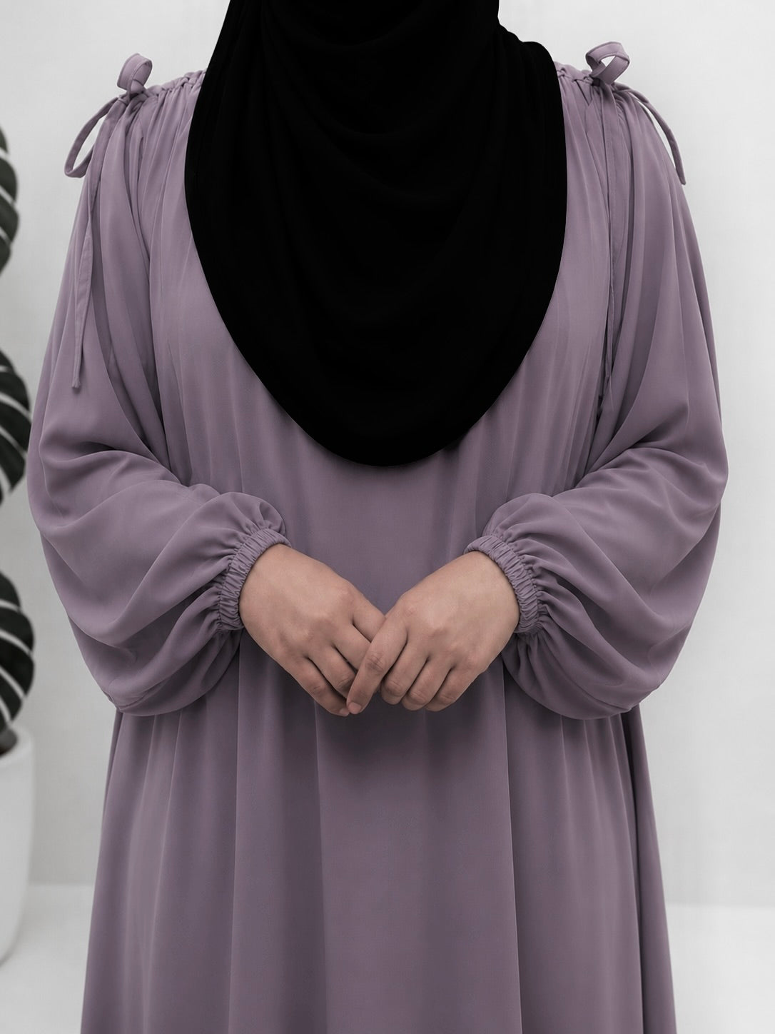 Lavender IQRA String Abaya