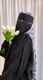 Black IQRA String Abaya