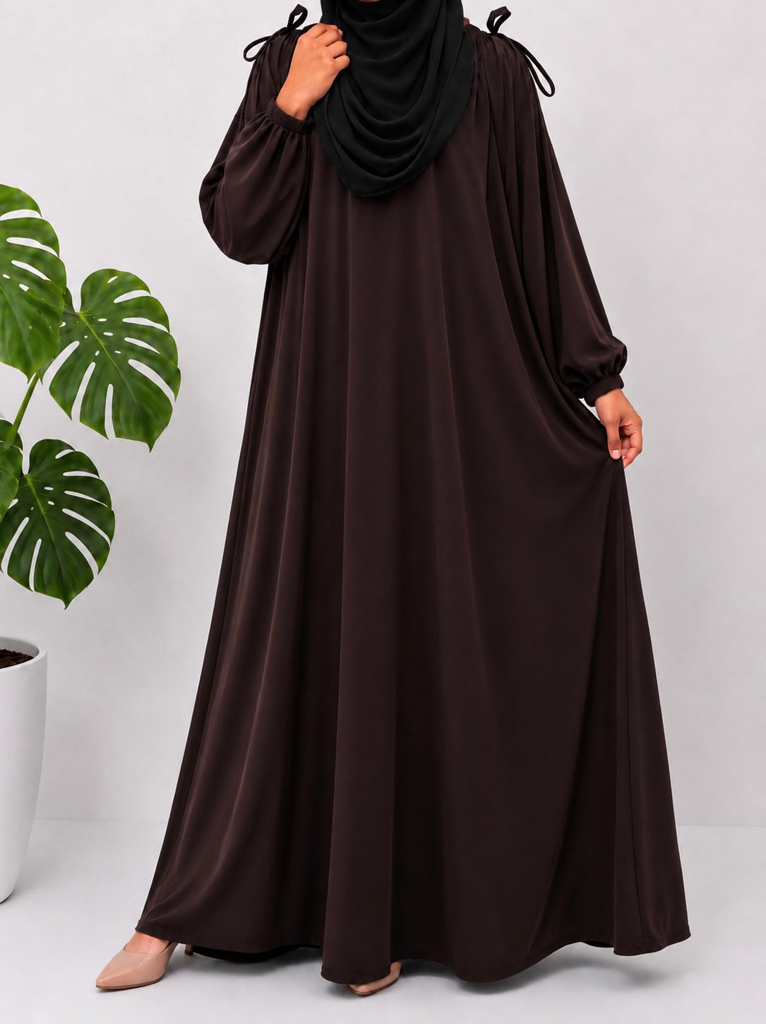 Brown IQRA Abaya