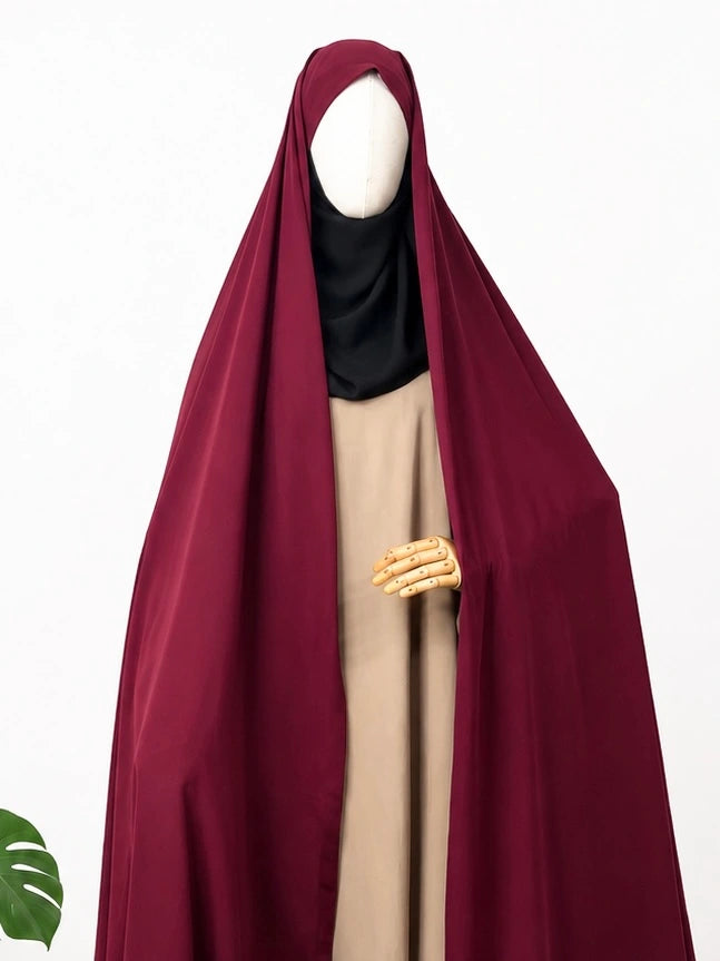 Maroon Irani Chadar Without Sleeves