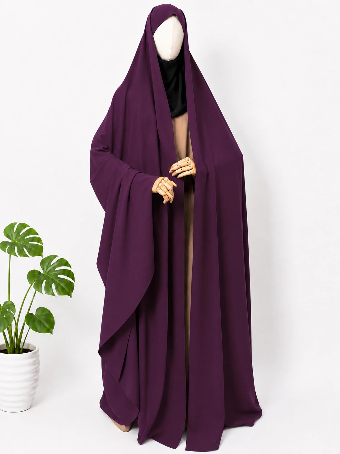 Plum Irani Chadar Without Sleeves