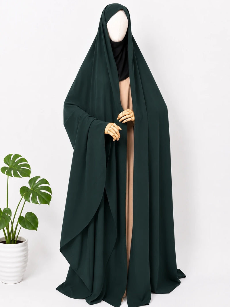 Hunter Green Irani Chadar Without Sleeves