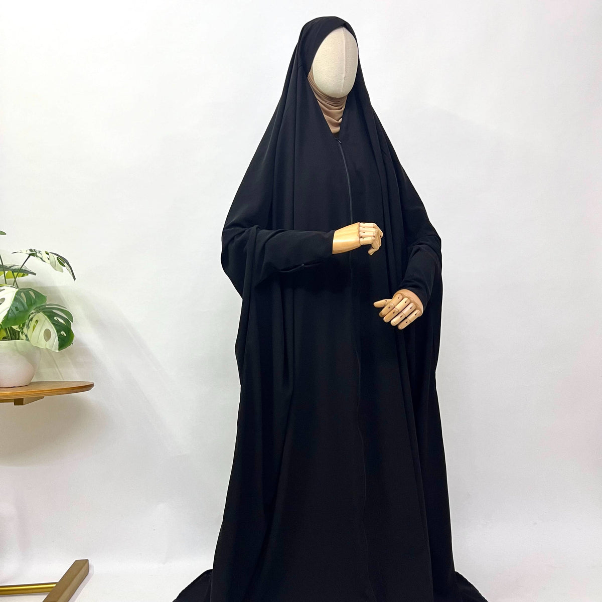 Black Irani Chadar with zip