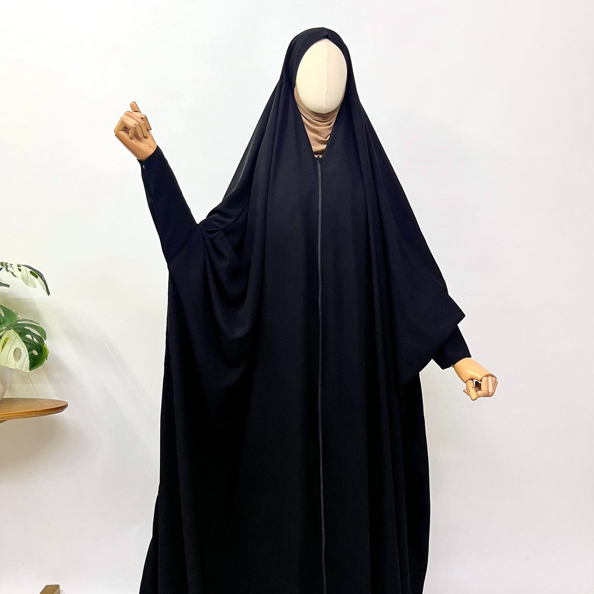 Black Irani Chadar with zip