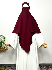 white abaya with khimar