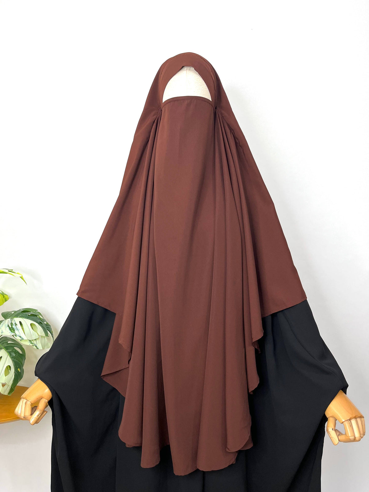 Brown Round Khimar