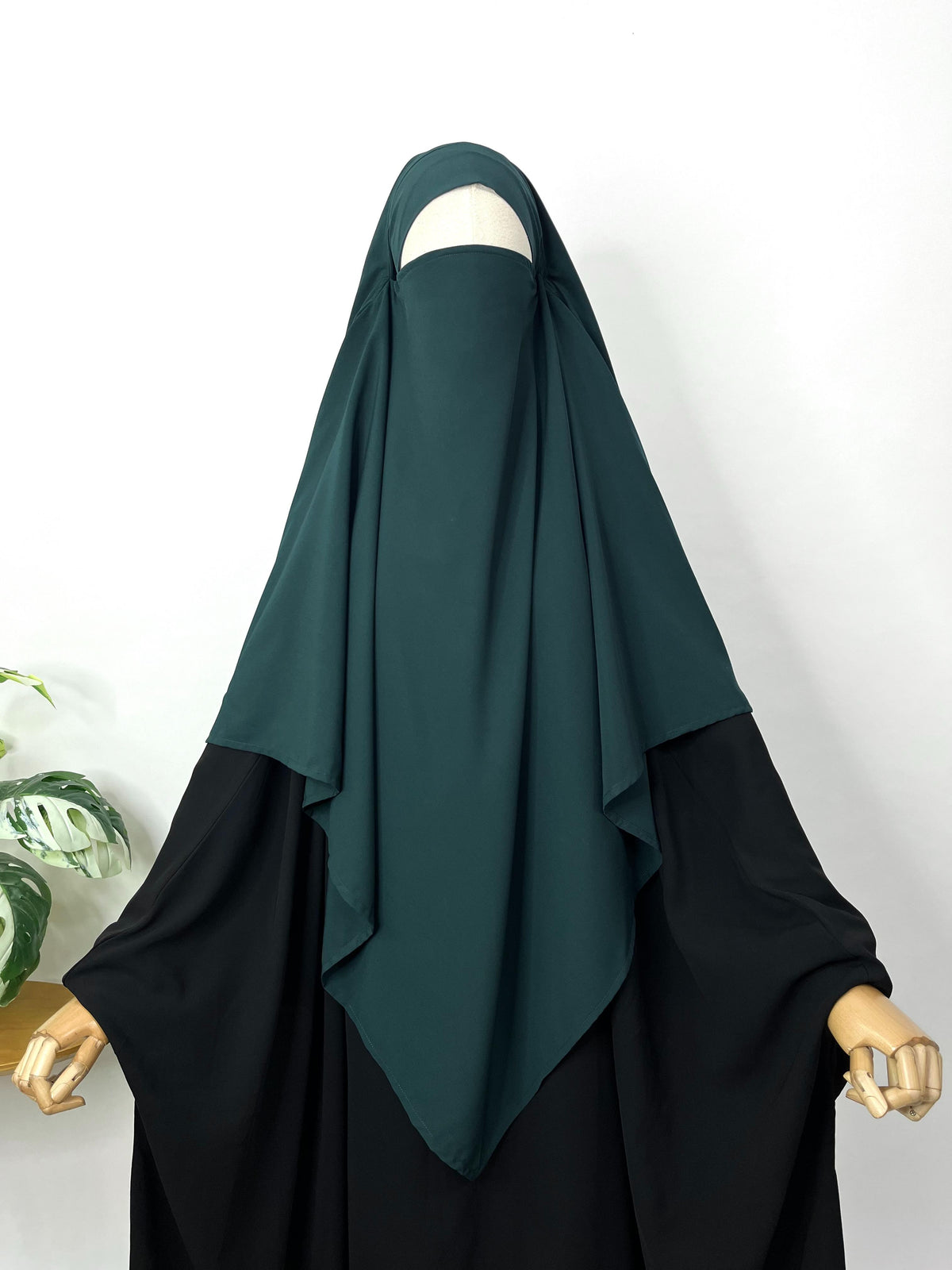 Hunter Green Diamond Khimar