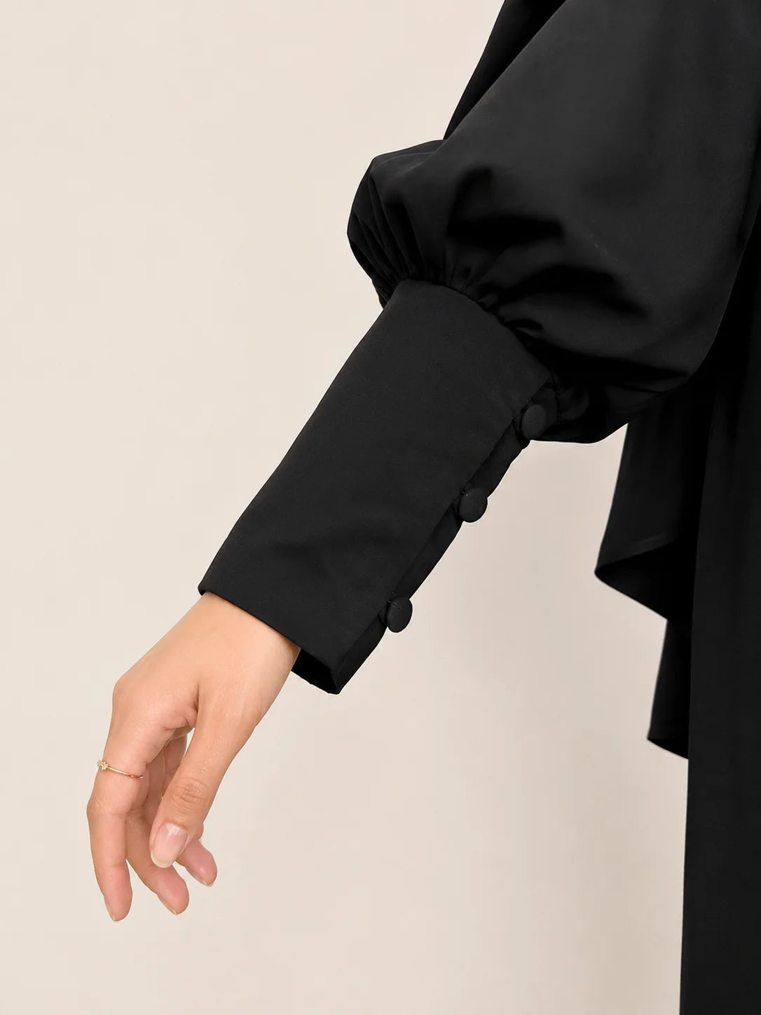 Black Nursing Abaya With Cape