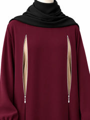 Maroon Rahma Nursing Abaya