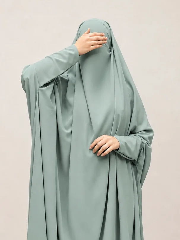 Sapphire Jilbab With Plain Sleeves