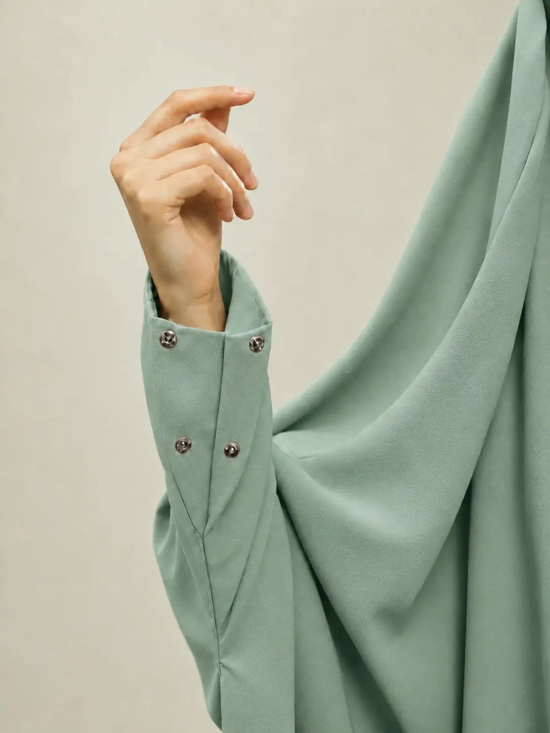 Emerald Jilbab With Plain Sleeves