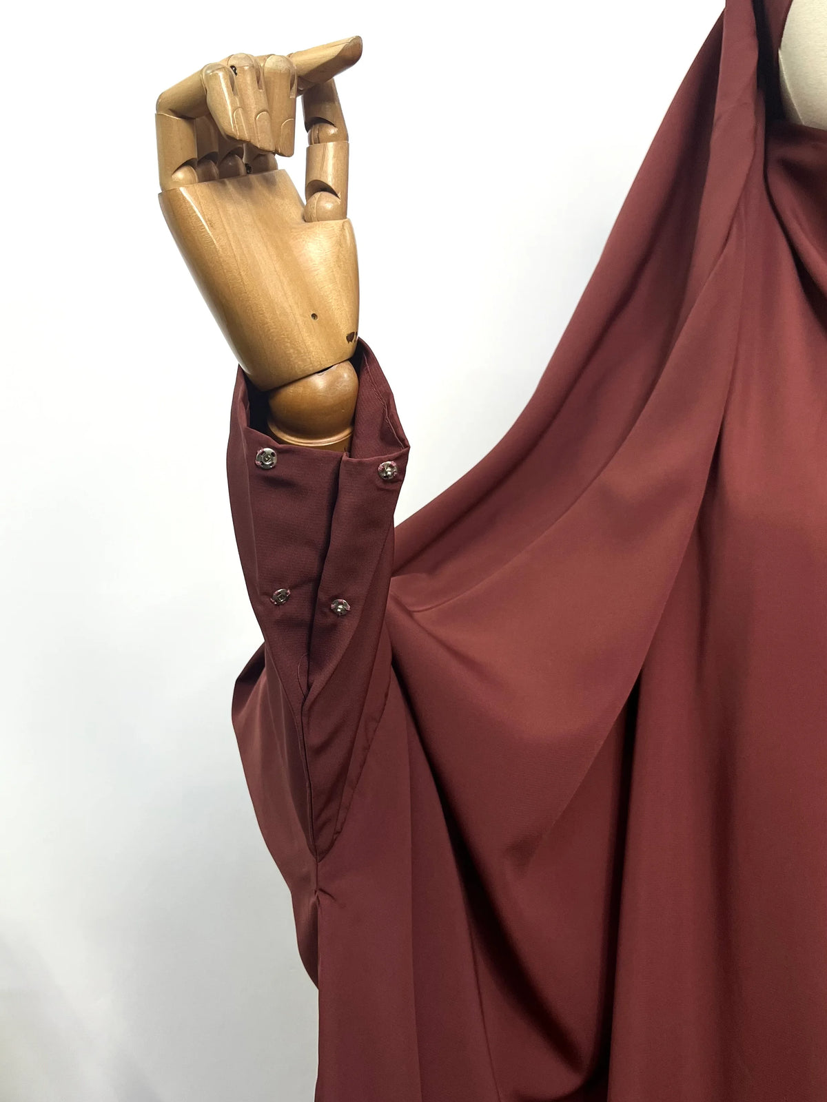 Pecan Jilbab With Plain Sleeves