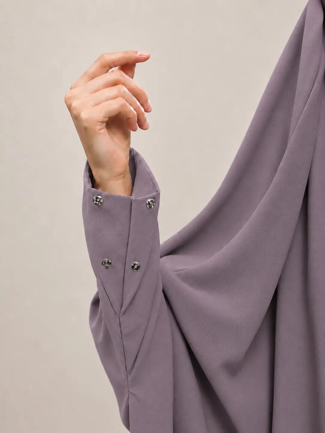 Lavender Jilbab With Plain Sleeves