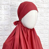 Orange Solid Prayer Jilbab