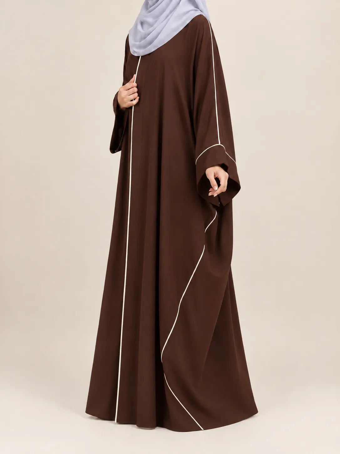 Kaftan Abaya With Contrast Piping