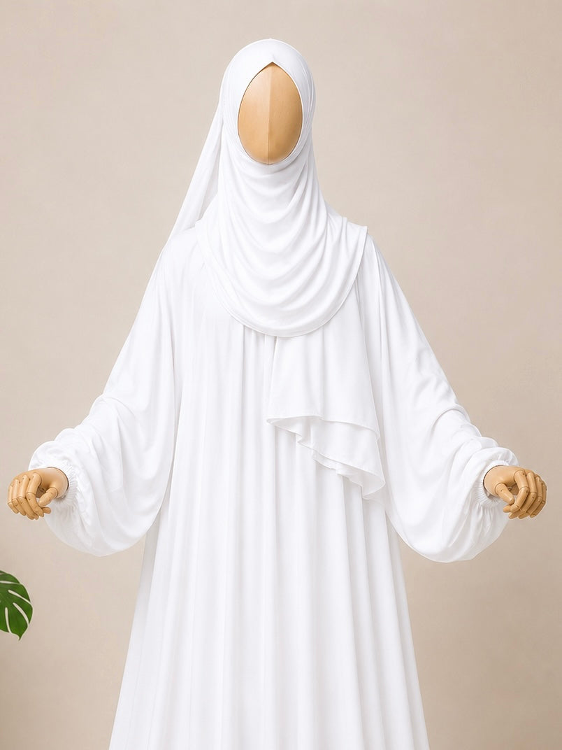 White Prayer Abaya