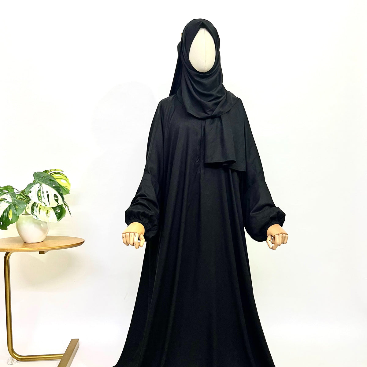 Black Full Prayer Dress With Dupatta