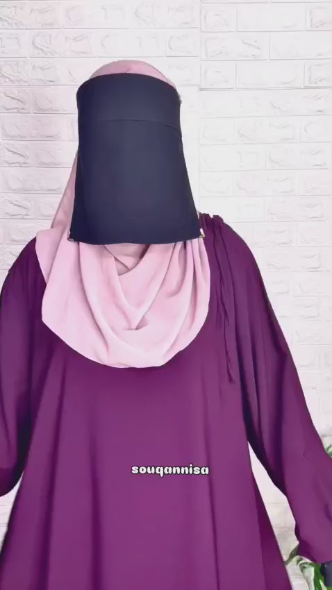 Plum IQRA String Abaya