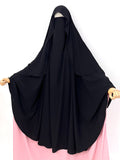 Black Awrah Khimar With Flap