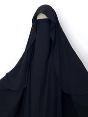 Black Awrah Khimar With Flap